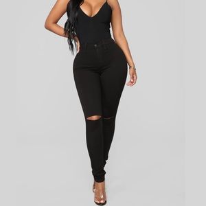 Fashion Nova Black Canopy Jeans